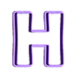 H.stl Alphabet coupe-biscuits 6cm