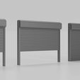 2.png RollUp Garage Door Set | 1/64 Scale Diorama Shutter Gate | STL STEP FBX | 3D Print | Modular Industrial Garage Compatible (Digital Download)