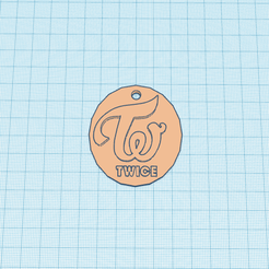 TWICE.png Archivo STL Llavero con el logo 3D de Twice K-pop・Modelo para descargar y imprimir en 3D, bbfuries1
