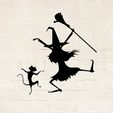 Sin-título.jpg witch and cat halloween home decor home decor wall mural painting