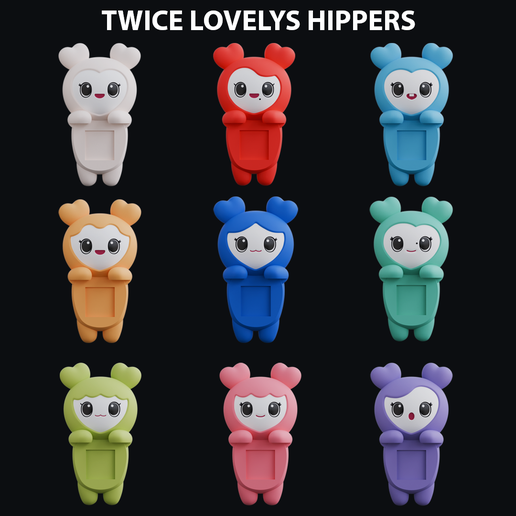 👾 HIPPERS TWICE LOVELYS KPOP・ STL File for 3D printing・Cults