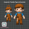 AmazeMakerZ_Carpenter_Flexi03.png Carpenter + Keychain 3MF | Multicolor 3D Printing