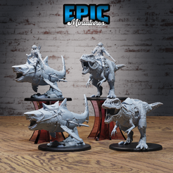 3264-3265.png Archivo 3D Capitán Tiburón Maldito y Equipo de Montura T-Rex ‧ Miniaturas DnD ‧ Miniaturas de Mesa ‧ Monstruo de Juego ‧ Modelo 3D ‧ RPG ‧ DnDminis ‧ ARCHIVO STL・Plan para descargar y imprimir en 3D