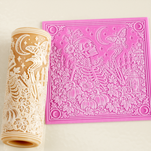 Skeleton Garden Halloween Texture Roller