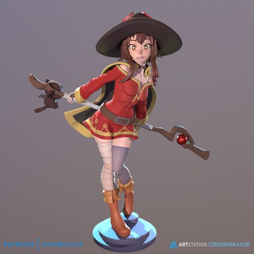 Megumin_Main_Render_001.jpg Megumin. Multiple Versions, 3D Print STL