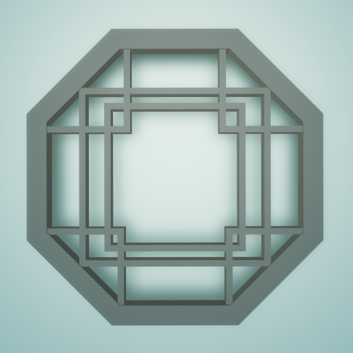 "octagon line art " polymer clay cutter 3D model