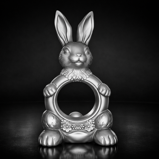 Cute Bunny Easter Egg Holder – 3D Print Rabbit Candy Holder – Easter Decor