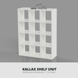 KALLAX SHELF UNIT Dollhouse Miniature 1:12 Scale IKEA-INSPIRED KALLAX SHELF UNIT MINIATURE FURNITURE 3D MODEL