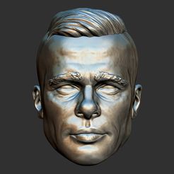 1.jpg OBJ file Head Brad Pitt・3D printer design to download