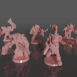 0101.png Ork soldiers with melee weapons and pistols set#1
