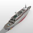 5.jpg SS Rotterdam V Holland America Line ocean liner print ready full hull and waterline models