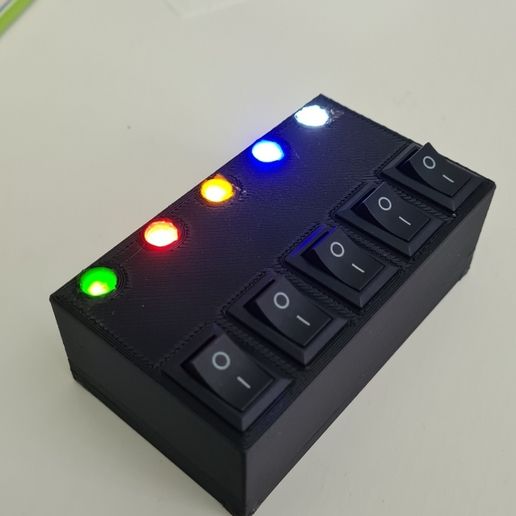 Lightbox 5 buttons 3D model