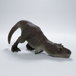 Rex_lazy_1-copy.jpg Fichier STL Tyrannosaurus Rex paresseux mignon dino - pré-supporté・Objet pour impression 3D à télécharger