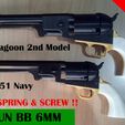 1851 Navy = ) NO NEED SPRING & SCREW !! CAP GUN BB 6MM Colt Navy 1851 Revolver Cap Gun BB 6mm Fully Functional Scale 1:1