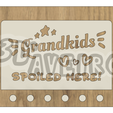 ENG-1-LOGO.png "GRANDKIDS SPOILED HERE" PERSONALISED KEY HOLDER