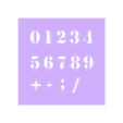 pochoir-chiffres-de-0-a-9.stl stencil numbers 0 to 9