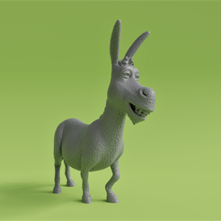 1.png Fichier STL L'âne de Shrek・Design imprimable en 3D à télécharger
