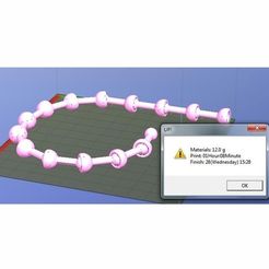 ChainetteRotule-14maillons.JPG Бесплатный STL файл Chainette boule・Шаблон для 3D-печати для загрузки