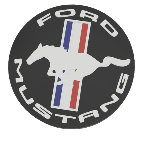logo lamp ford mustang 3D model
