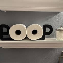 IMG_8896.jpg POOP Toilet Paper Roll Holder Storage Display on Shelf Funny