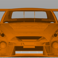 Nissan-Front.png OBJ file Nissan GT R GT3 2018・3D printable model to download