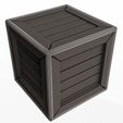 Wireframe-Lowpoly-4.jpg Miniature Crate Box. 1:12 Scale Dollhouse & Market Accessory. Print-in-place with 3MF included.(No Supports and no Rafts)