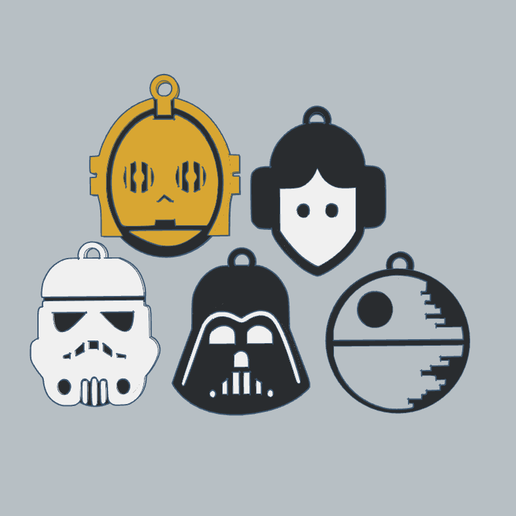 STAR WARS KEYCHAIN 3D model