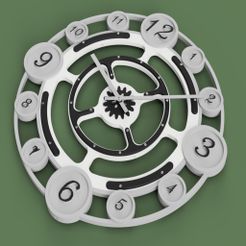 Orologio_3.12.jpg Free STL file Wall Clock (Ø 500mm)・3D printer model to download