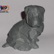 LP1.jpg Low Poly Shar Pei Puppy (Dog Statue)