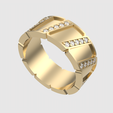 rotating_70.png Modernes geometrisches Band Ring 3D-Druck