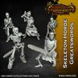 Skeleton-Horde-Greatswords.jpg Skeleton Horde - 16 x 32mm scale skeleton miniatures