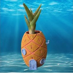 1020badd5b041d357dd0761ef7ea656b_preview_featured.JPG Free STL file Remix: Spongebob's House Planter・3D printable model to download, Lucina