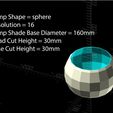 c7145b83a471ed50dfa72b63b534de35_preview_featured.jpg Free STL file Customizable Lamp Shade・3D printing idea to download