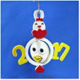 2017_03.jpg 2017 HAPPY CHINESE NEW YEAR-ANE du coq Keychain