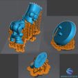 88.jpg Bart Simpson "Mooning" - 3D Fan Art Statue - Presupported