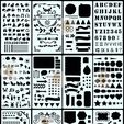 Essentials Dotted Journal Stencil Set (300 designs)