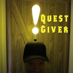 QuestGiver.jpg Файл STL NPC Костюм, Квест Giver Косплей Восклицательный Знак Шляпа WOW world of warcraft・Шаблон для загрузки и 3D-печати