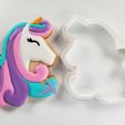 HeadCutter.jpg Unicorn Cookie Cutter Set: Pretty Unicorn, Horn, Rainbow Plaque
