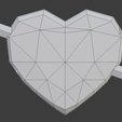 FullBlendFaces.PNG Low Poly Arrowed Heart