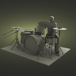 Drummer-render.png Télécharger fichier STL Batteur • Objet à imprimer en 3D, SVAvenue