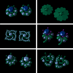 Earring.png 3D-Datei Ohrring Blumen Ohrringe Frauen Schmuck 3dm STL Print File・3D-druckbare Vorlage zum herunterladen