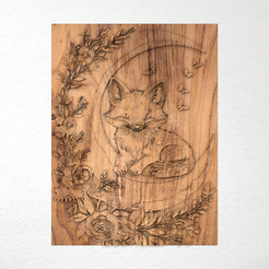 Fox-1.png Renard floral low poly home decor wall art