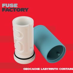 fusefactory_thingiverse_instagram_geocache-01.jpg Fichier STL gratuit Conteneur labyrinthe - Geocache・Objet pour imprimante 3D à télécharger