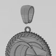 wf0.jpg Pendant GG fashion brand coin with bail 3D print model