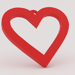 Render1.png Heart Keychain - 3D Printed Symbol of Love