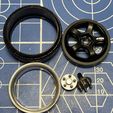Work Meister S1 R 2p 18 inch rims with advan tires for diecast and scale models