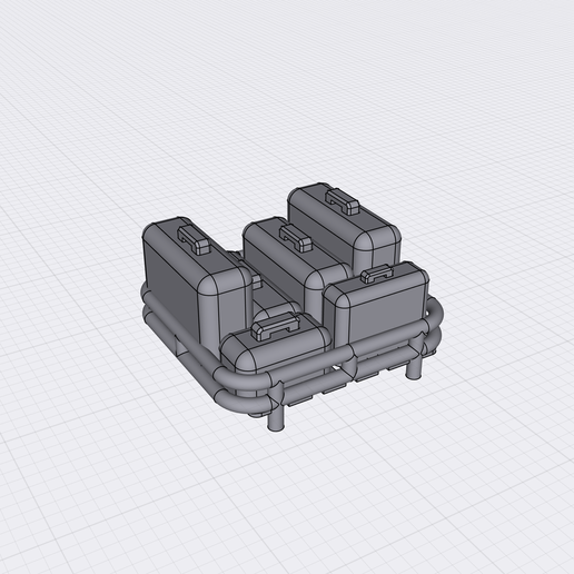 Roof Rack with luggage 1/64 scale hotwheels matchbox 3D model