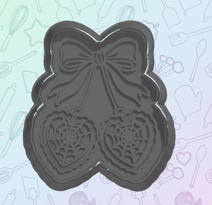 Halloween Bow Spider Web Cookie Cutter