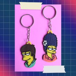 Llaveros-Simpsons-Marge-y-Homero-jovenes.jpg Simpsons Keychains - Marge and Homer Young