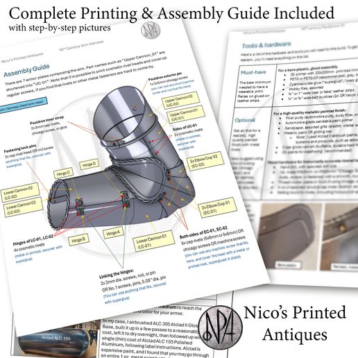 AssemblyGuide.jpg 16th Century Plate Vambrances (Arm Harness)